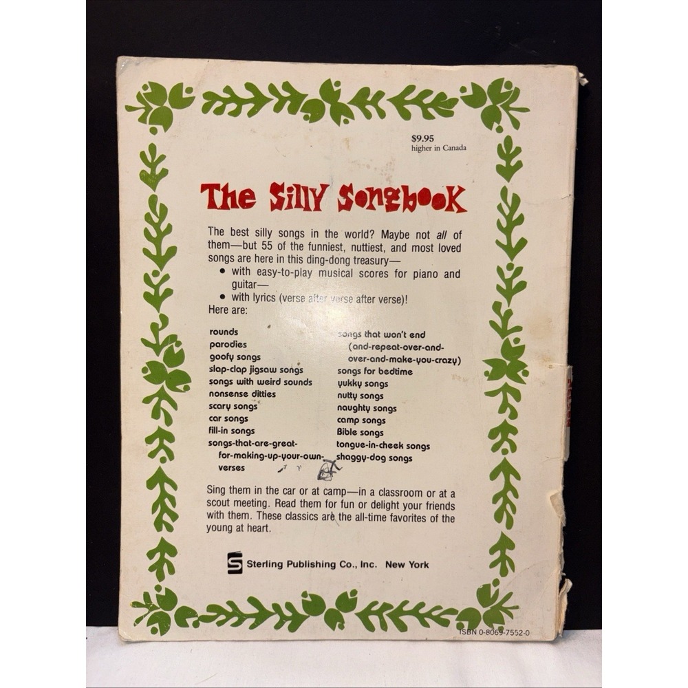 The Silly Song Book by Esther L Nelson Illustrated by Joyce Behr Paperback Book - Picture 2 of 7